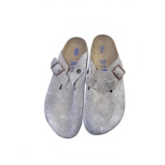 Birkenstock New Suede Leather Mules with Buckle, size 41 - Picture 2 of 5